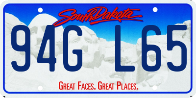 SD license plate 94GL65