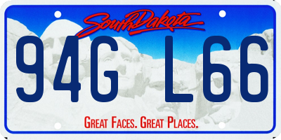 SD license plate 94GL66