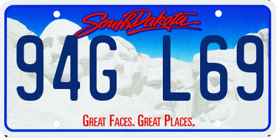 SD license plate 94GL69