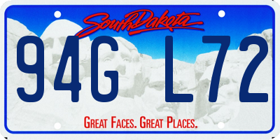SD license plate 94GL72