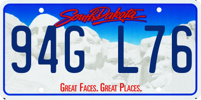 SD license plate 94GL76