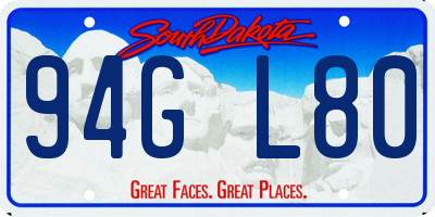 SD license plate 94GL80