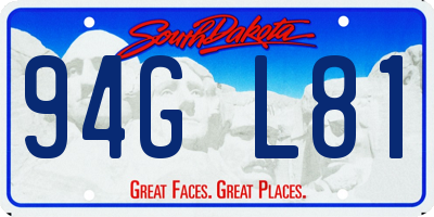 SD license plate 94GL81