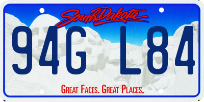 SD license plate 94GL84