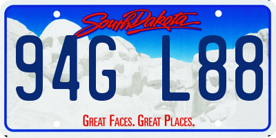 SD license plate 94GL88