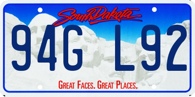 SD license plate 94GL92