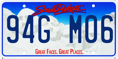 SD license plate 94GM06