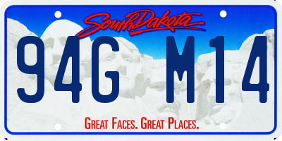 SD license plate 94GM14