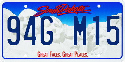 SD license plate 94GM15