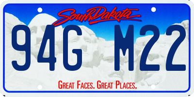 SD license plate 94GM22