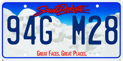 SD license plate 94GM28