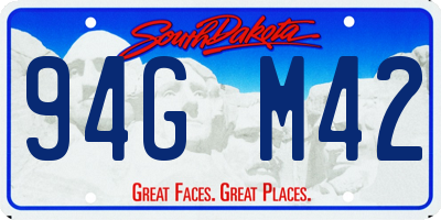 SD license plate 94GM42