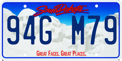 SD license plate 94GM79