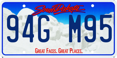 SD license plate 94GM95