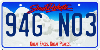 SD license plate 94GN03
