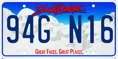 SD license plate 94GN16