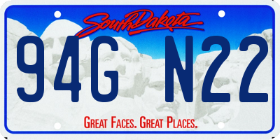 SD license plate 94GN22
