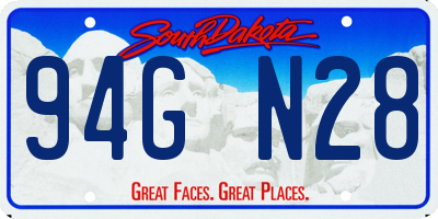 SD license plate 94GN28