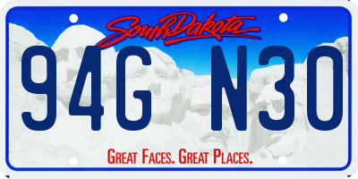 SD license plate 94GN30