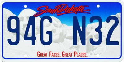 SD license plate 94GN32