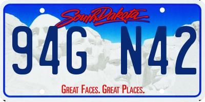 SD license plate 94GN42