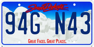 SD license plate 94GN43