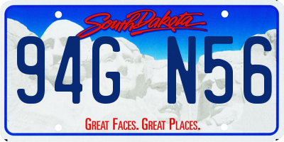 SD license plate 94GN56
