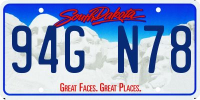 SD license plate 94GN78