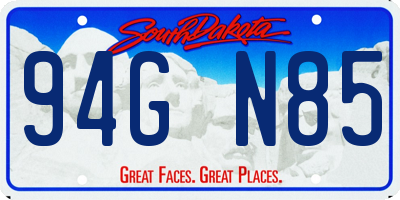 SD license plate 94GN85