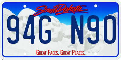 SD license plate 94GN90