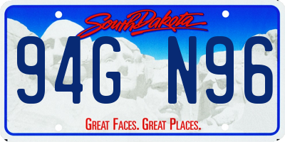 SD license plate 94GN96