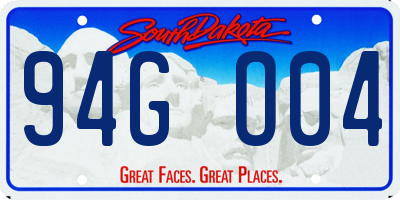 SD license plate 94GO04