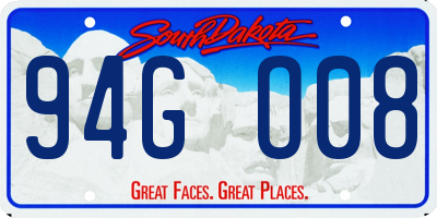 SD license plate 94GO08