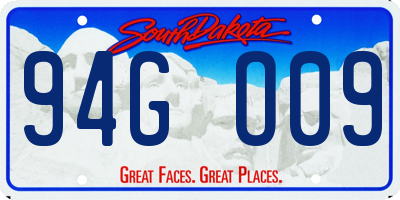 SD license plate 94GO09