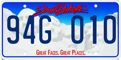 SD license plate 94GO10