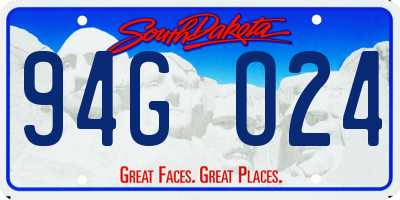 SD license plate 94GO24