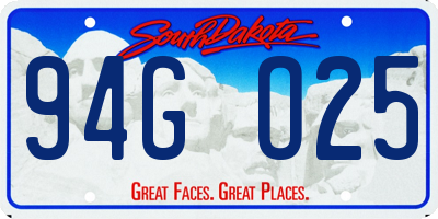 SD license plate 94GO25