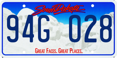 SD license plate 94GO28