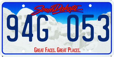 SD license plate 94GO53