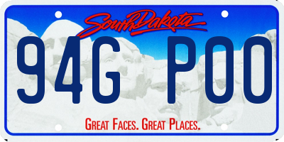 SD license plate 94GP00