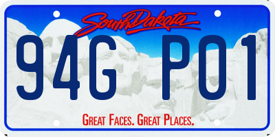 SD license plate 94GP01