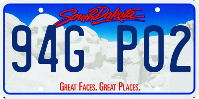SD license plate 94GP02