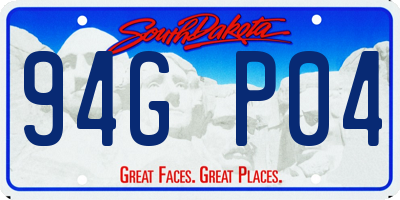SD license plate 94GP04