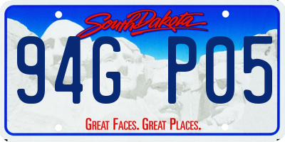 SD license plate 94GP05