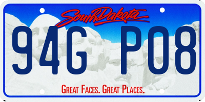 SD license plate 94GP08