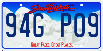 SD license plate 94GP09
