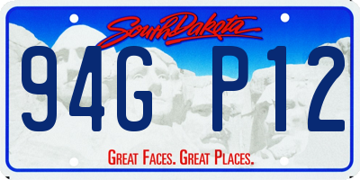 SD license plate 94GP12