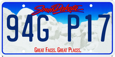 SD license plate 94GP17
