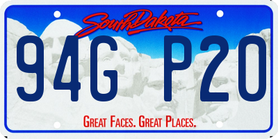 SD license plate 94GP20