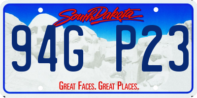 SD license plate 94GP23
